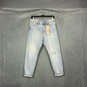 Levis Wedgie Fit High Rise Jeans Selvedge Womens Size 29 Tapered Leg NWT